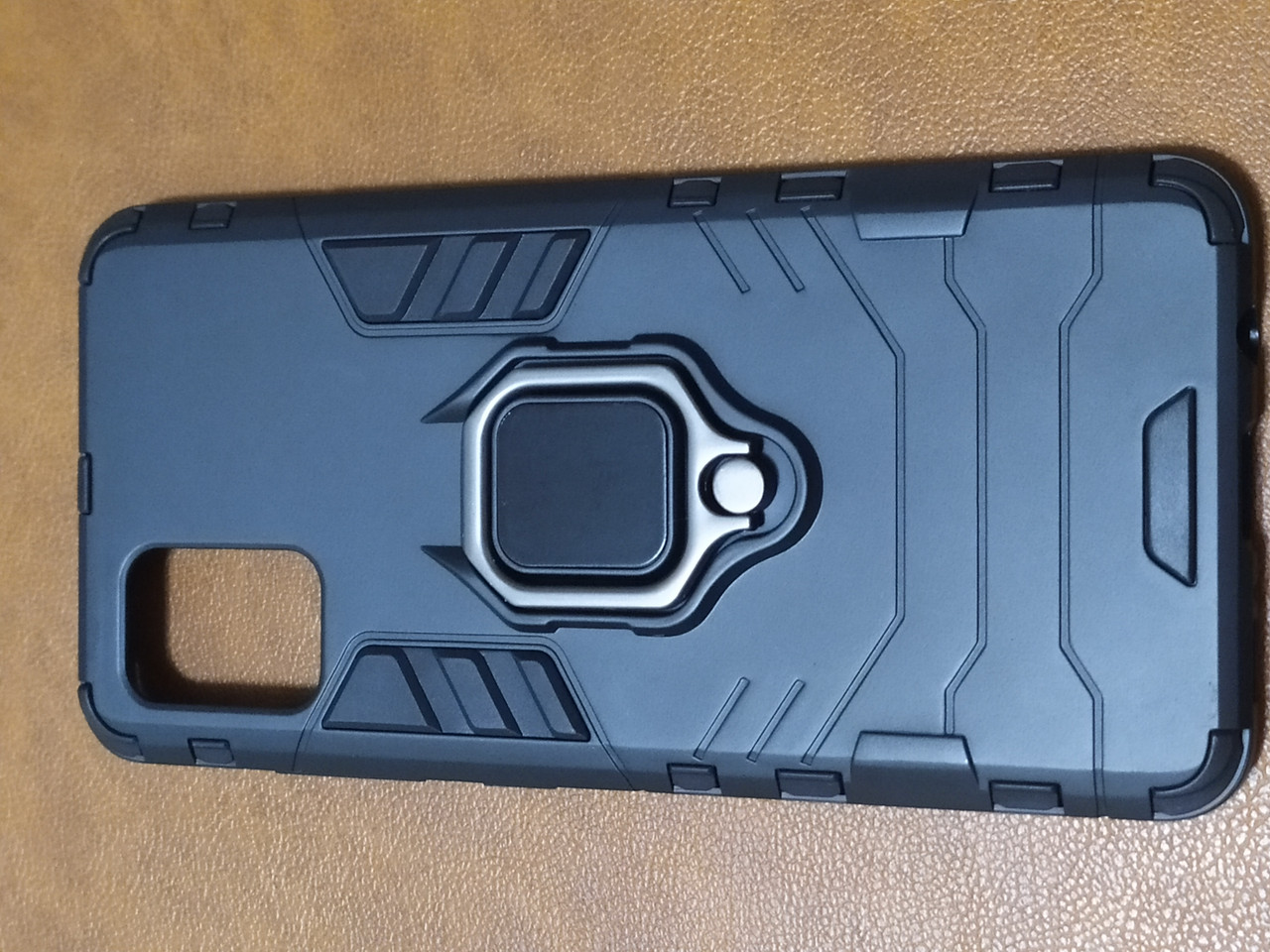 Чохол накладка Protected Case з кільцем для Samsung A51 (чорний)