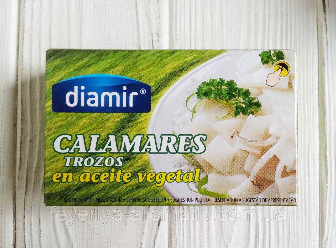 Кальмары в подсолнечном масле Diamir En Aceite Vegetal 110г/72г (Испания)