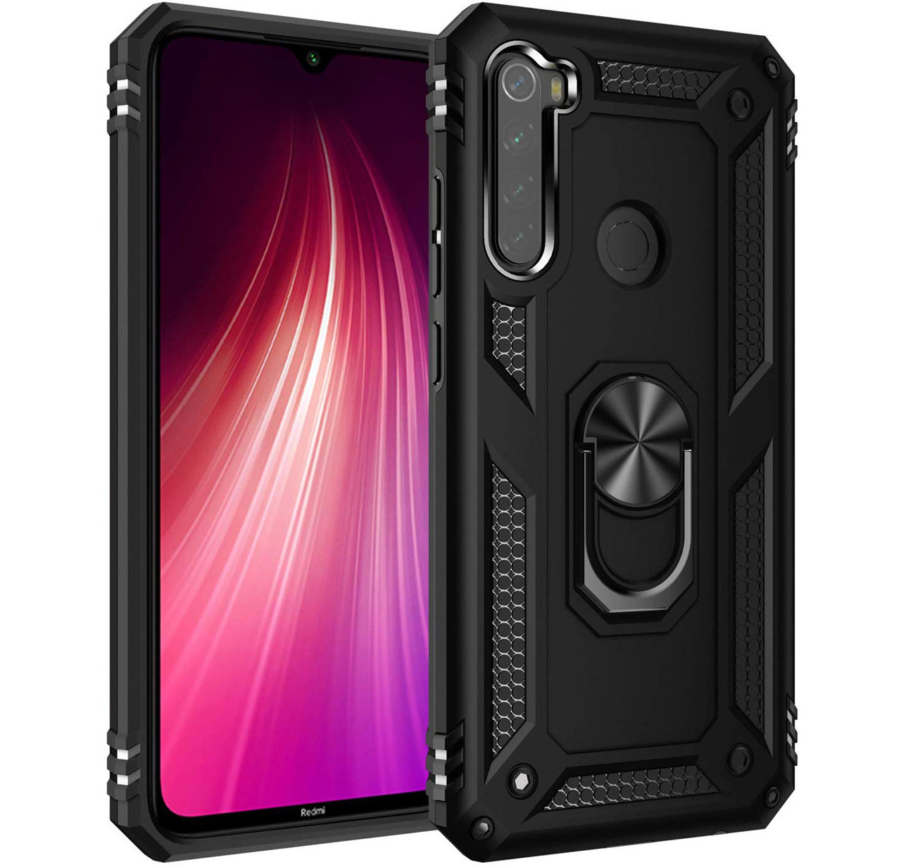 

Ударопрочный чехол Serge Ring под магнитный держатель для Xiaomi Redmi Note 8T Black