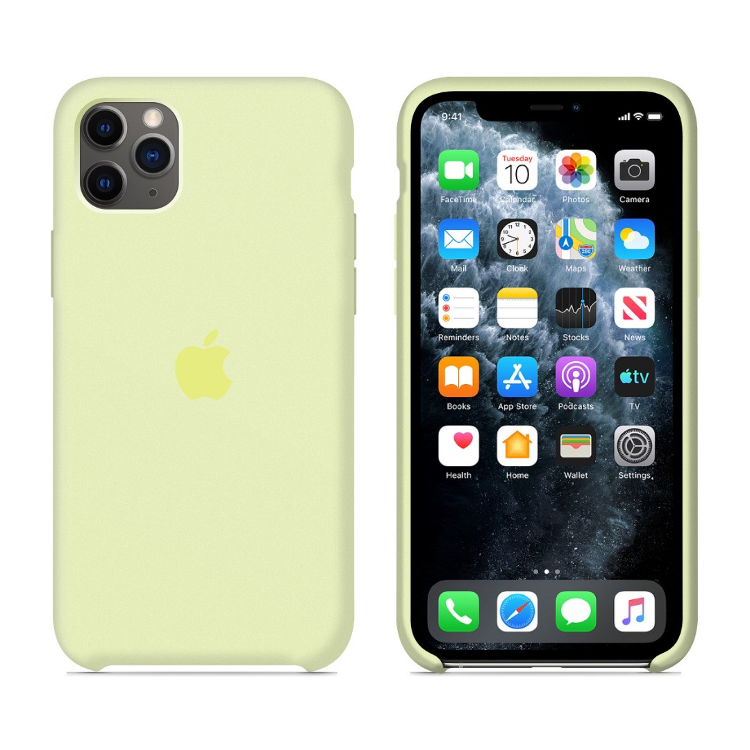 

Чехол Silicone Case для Apple iPhone 11 Pro Max мягкий желтый (51 Mellow yellow) Премиум