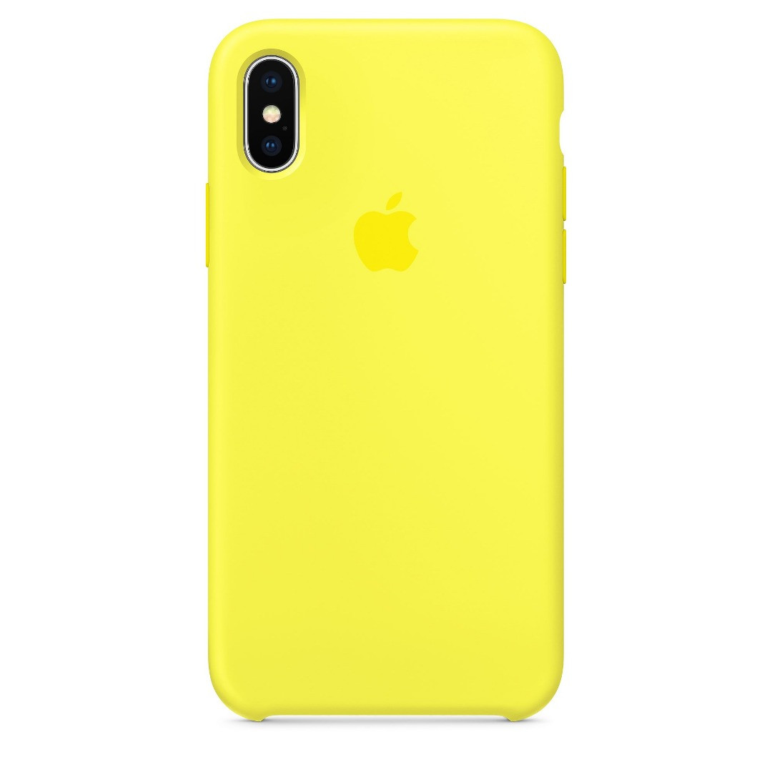 

Чехол Silicone Case для Apple iPhone X/XS светло-желтый (41 Flash) Премиум, Лимонный