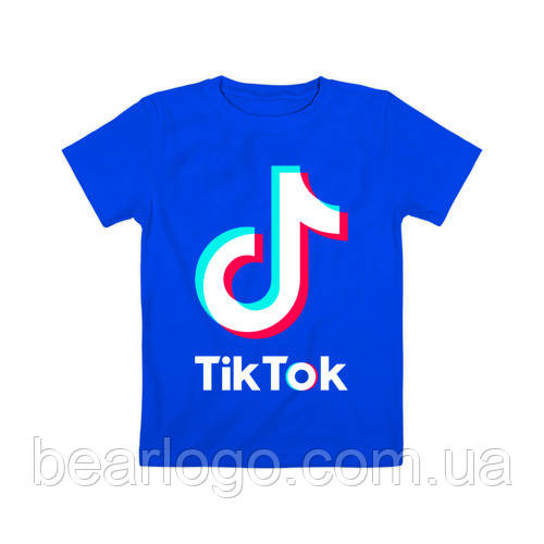 

Детская футболка TIK TOK. ТИК ТОК . ярко - синий, 164