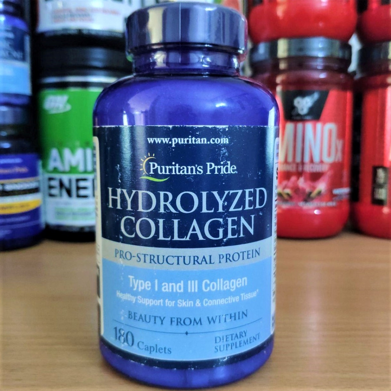 

Коллаген для кожи волос ногтей Puritan's Pride Hydrolyzed Collagen 1000 mg 180 tab 1 и 3 типов с гиалуроновой