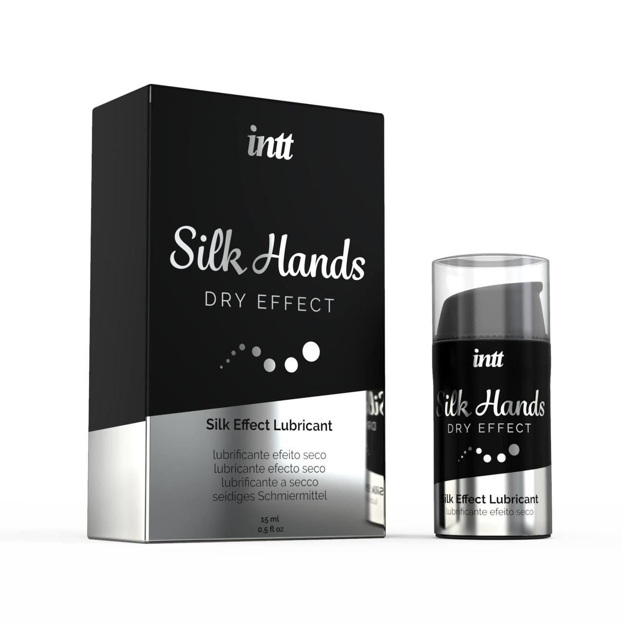 

Ульта-густая силиконовая смазк Intt Silk Hands (15 мл) с матовым эффектом, шелковистый эффект