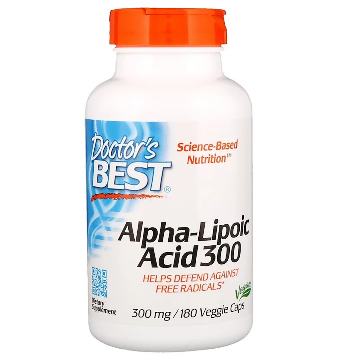 

Альфа-липоевая кислота, 300 мг, Alpha-Lipoic Acid, Doctor's Best, 180 капсул