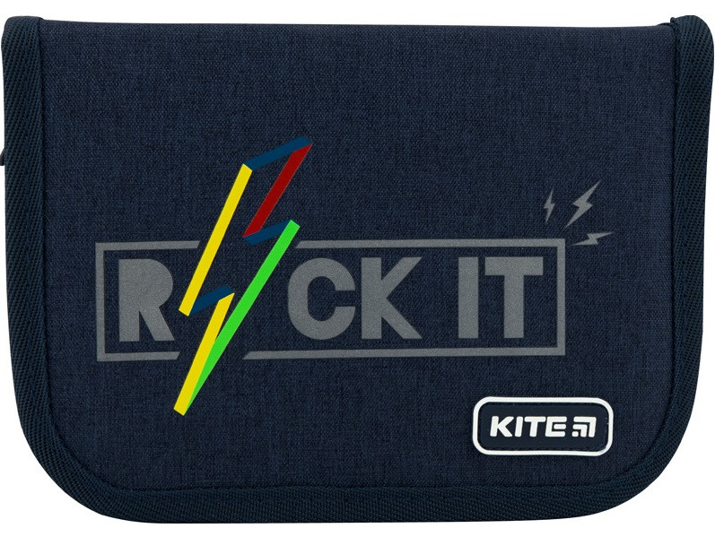 

Пенал без наполнения Kite Education Rock it, синий