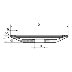 

Круг алмазный тарелка (12А2-20°) 125х10х2х16х32