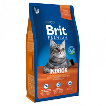 

Корм Brit Premium Cat Adult Indoor для взрослых домашних котов с курицей 8 кг