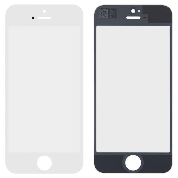 Стекло корпуса для Apple iPhone 5, iPhone 5S, iPhone SE, белый, оригин