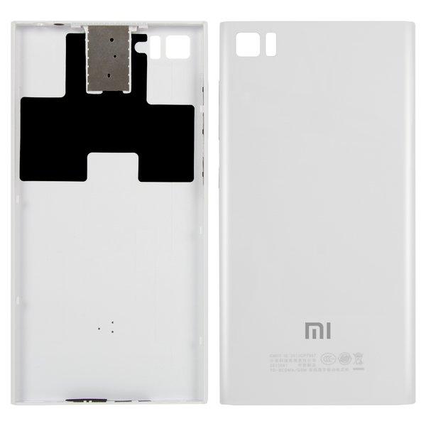 Задняя крышка батареи для Xiaomi Mi 3, белый, TD-SCDMA
