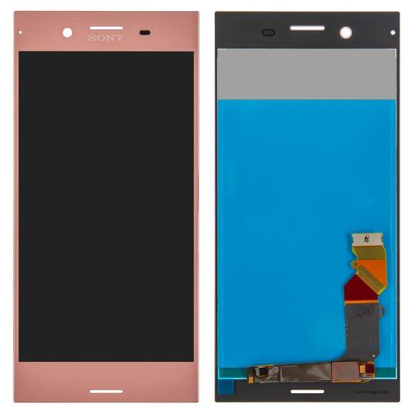 Дисплей для Sony F8342 Xperia XZ1 Dual, розовый, с тачскрином, оригина