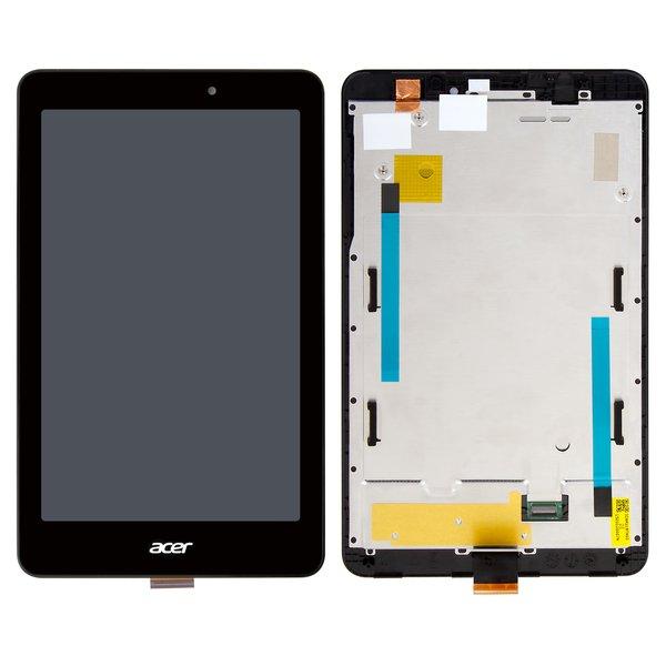 Дисплей для Acer Iconia Tab 8 A1-840, черный, с тачскрином, с рамкой