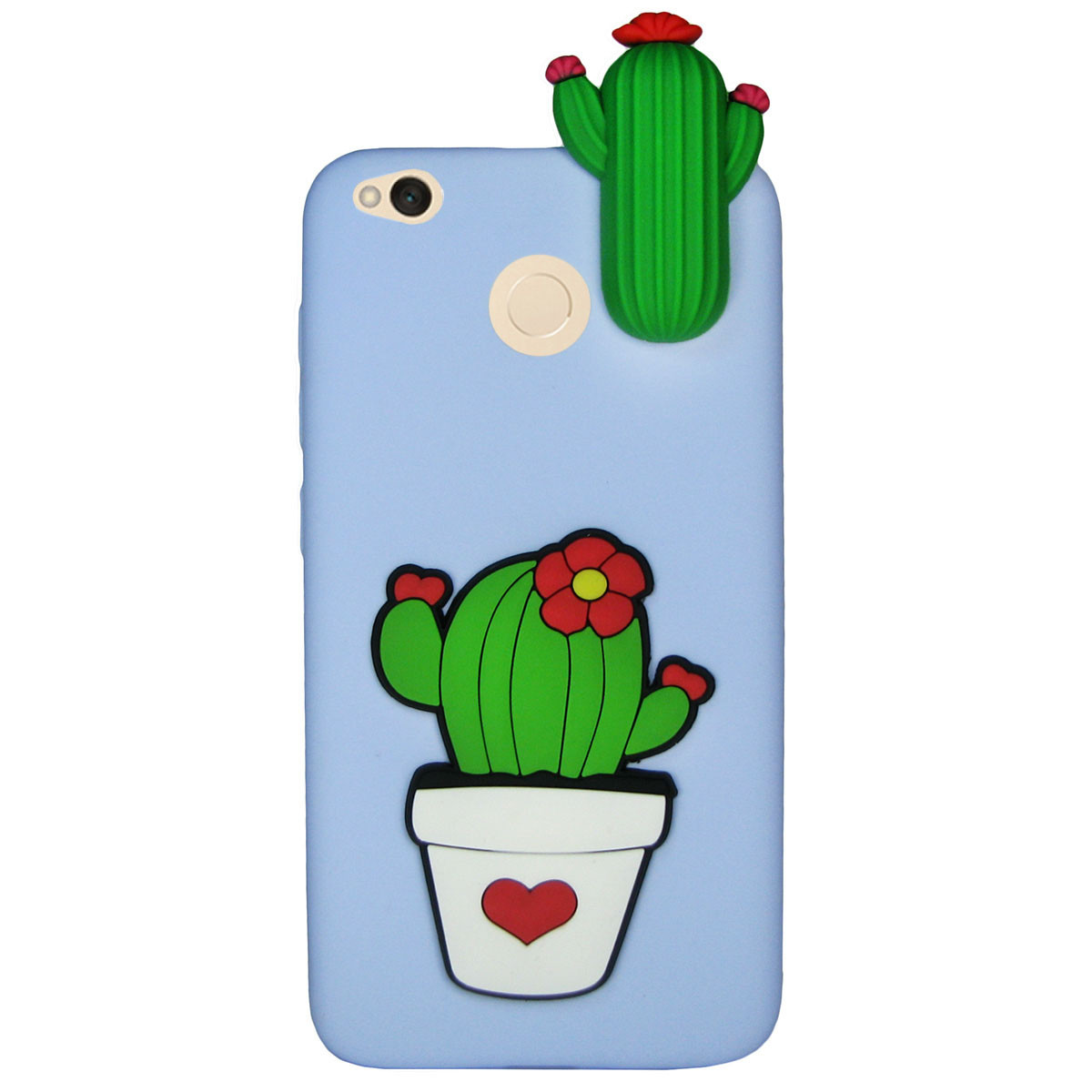 

Чехол Cartoon 3D Case для Huawei P8 Lite 2017 / Honor 8 Lite Кактусы, Голубой