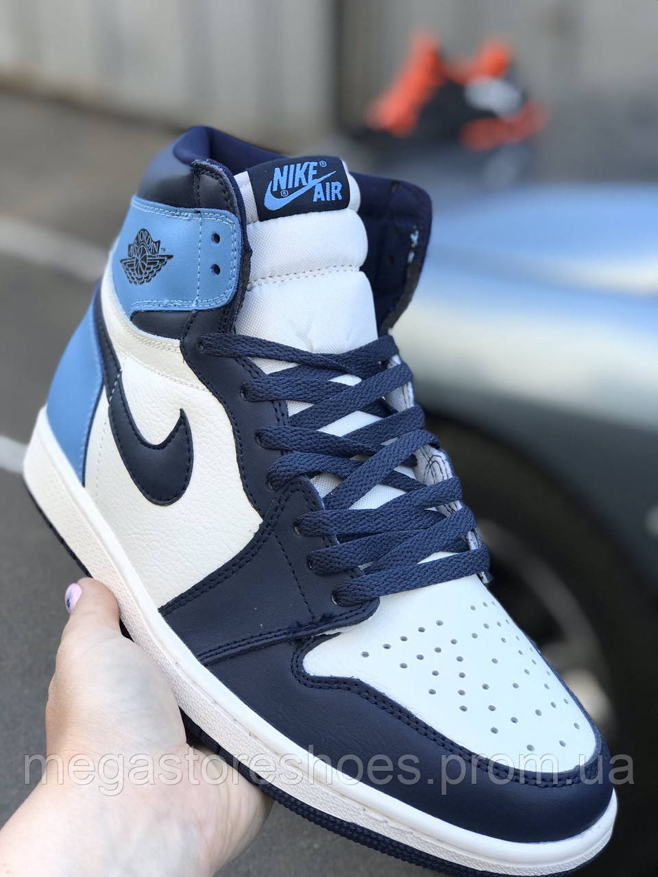 

Мужские кроссовки кожание Nike Air Jordan 1 one, Конбинированый