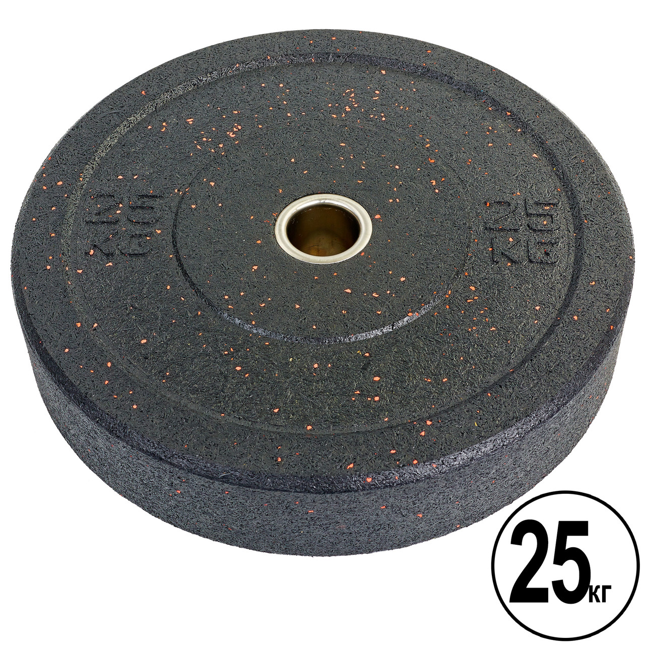 

Бамперные диски для кроссфита Bumper Plates из структурной резины d-51мм RAGGY ТА-5126-25 25кг