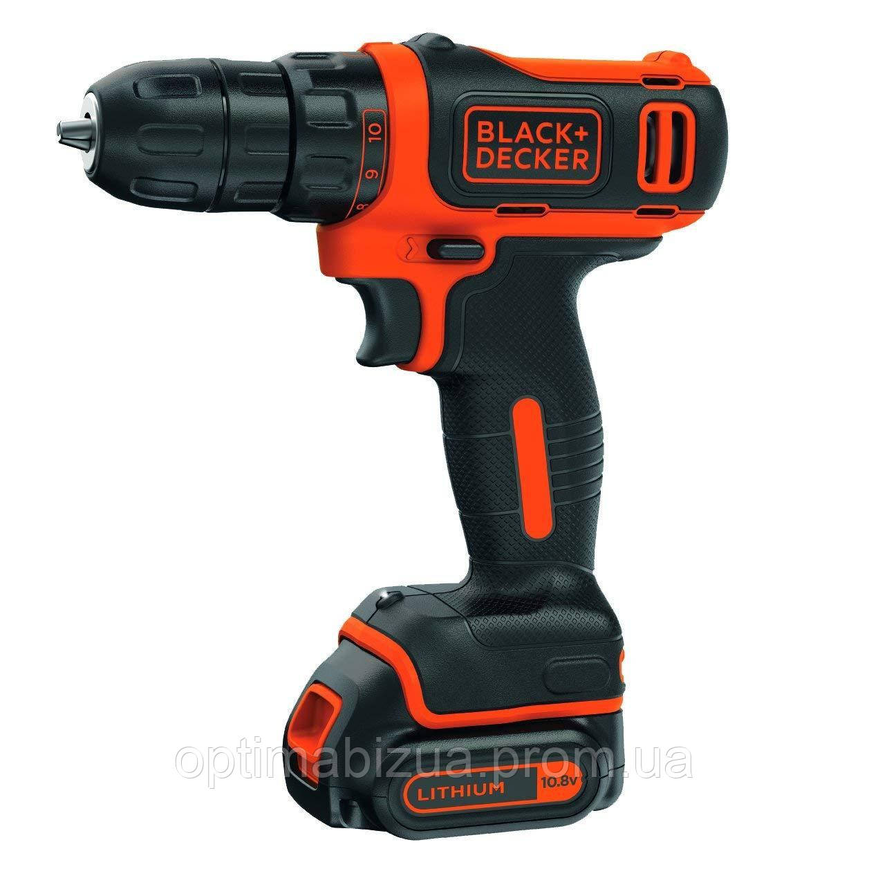 

Шуруповерт-дрель аккумуляторный Black&Decker Li-Ion 10.8 В 1.5 Ач