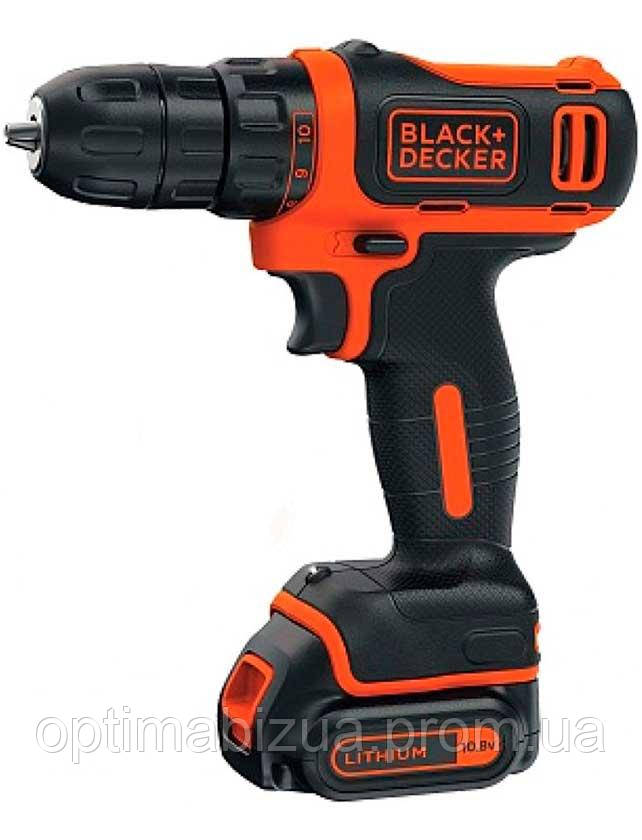 

Шуруповерт-дрель аккумуляторный Black&Decker Li-Ion 10.8 В 1.5 Ач + 2 аккумулятора