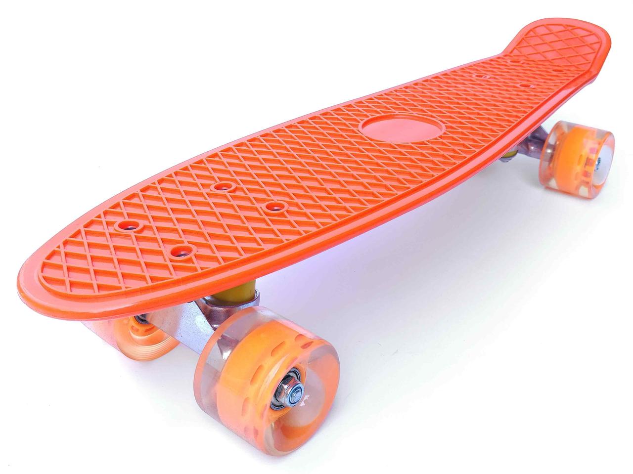 

Скейт Penny Board Пенни борды PU колеса Цвет Оранжевый