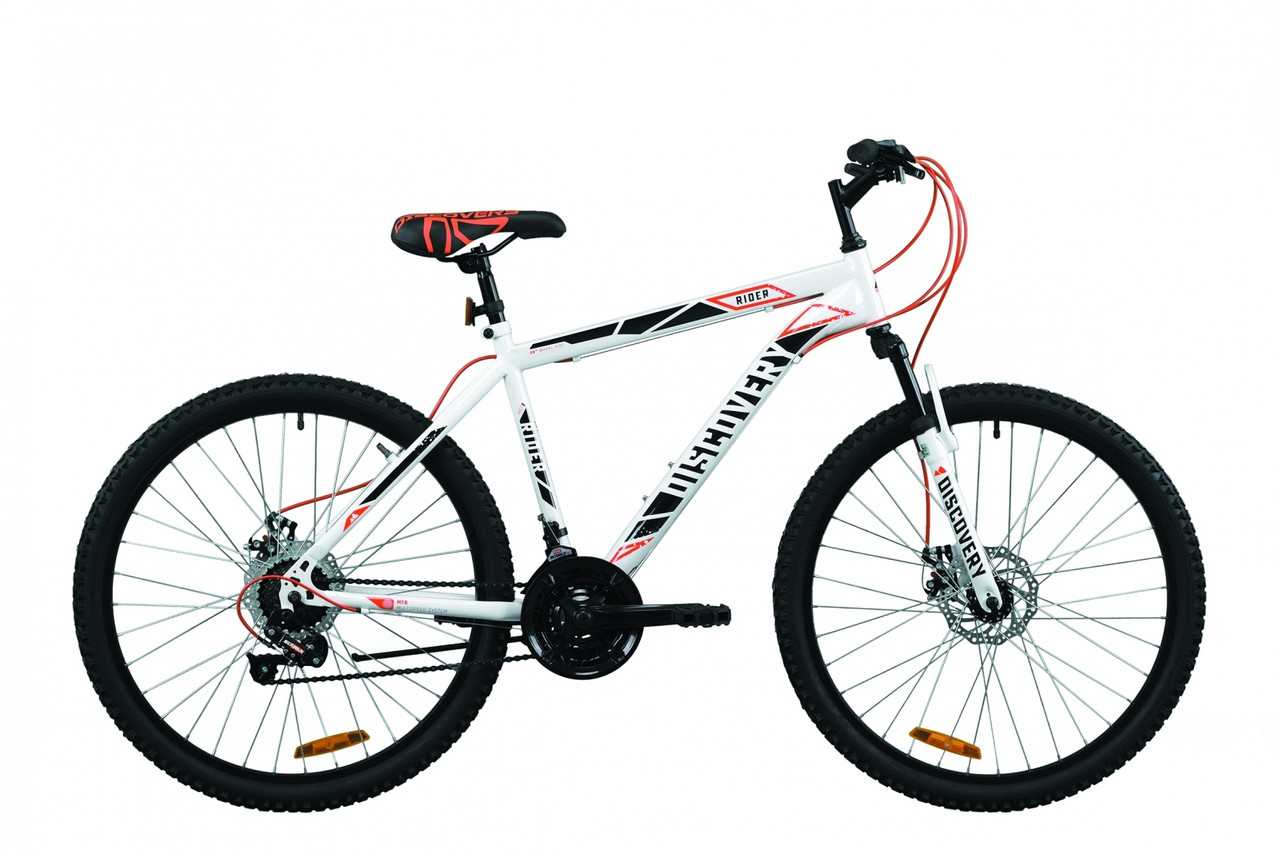 

Велосипед 26" Discovery RIDER DD 2020 (бело-красный с серым