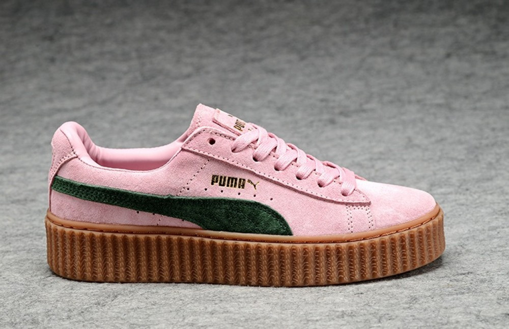 puma suede creepers pink