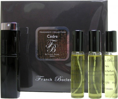 

FRANCK BOCLET LEATHER 20 ml mini-spray + 3 refill bottles