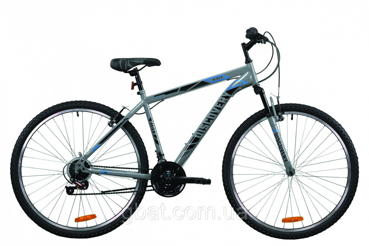 

Велосипед 29" Discovery RIDER 2020 (серо-черный с синим (м))