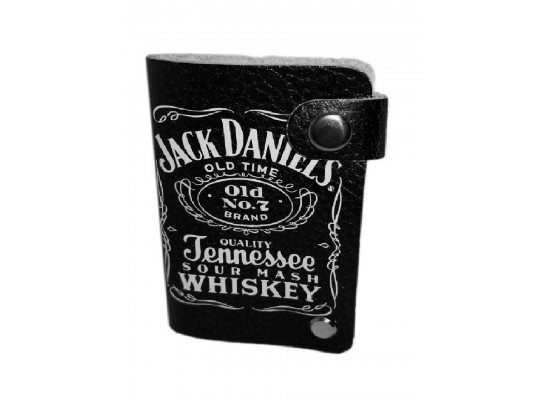 

Кожаная кредитница на кнопке Jack Daniel's 10 карт