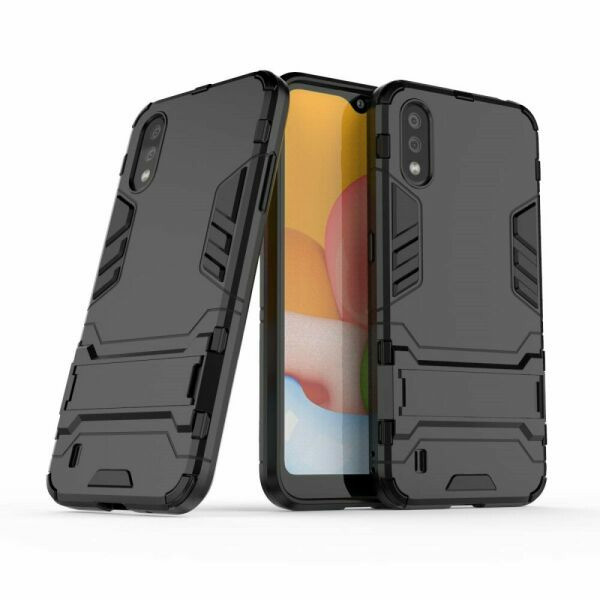 

Чехол Hybrid case для Samsung Galaxy A01 (A015) бампер с подставкой черный