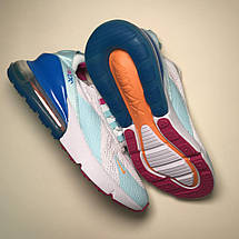 Кроссовки женские Nike Air Max 270 белые-синие ((на стилі)), фото 3