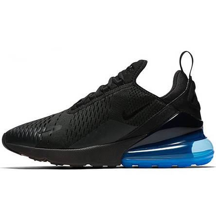 Кросівки чоловічі Nike Air Max 270 (чорні-сині) (на стилі), фото 2