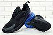 Кросівки чоловічі Nike Air Max 270 (чорні-сині) (на стилі), фото 3