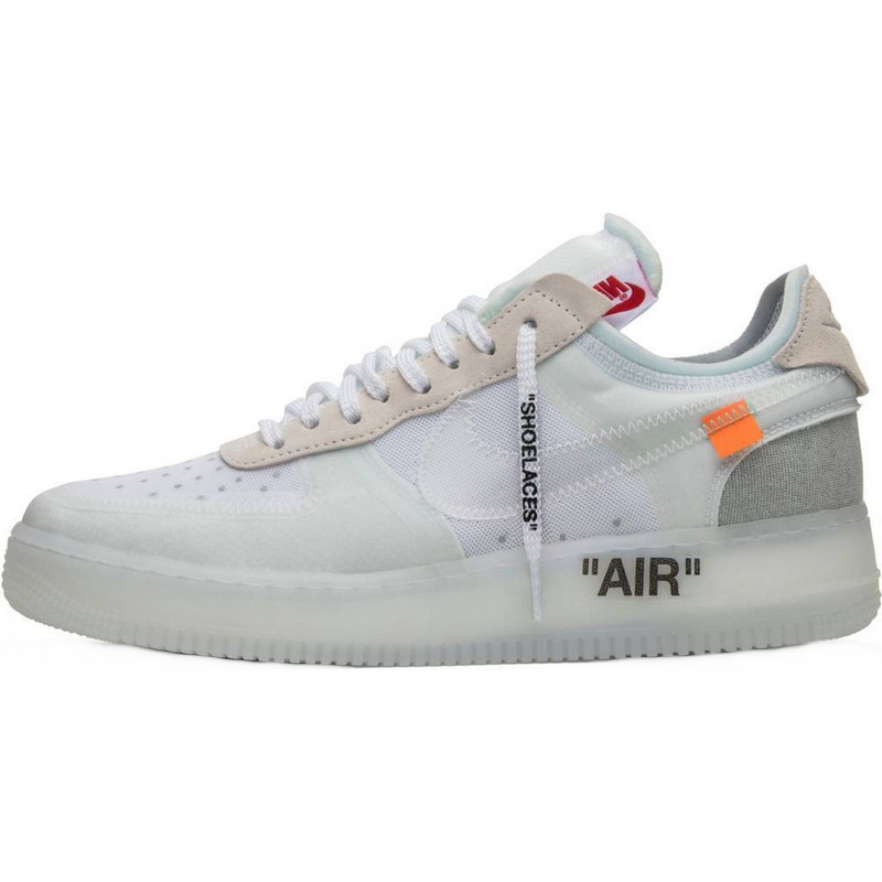 Кросівки чоловічі Off-White X Nike Air Force (білі) (на стилі)