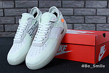 Кросівки чоловічі Off-White X Nike Air Force (білі) (на стилі), фото 2