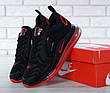 Кроссовки мужские Nike Air Max 720 (черные-красные) (на стилі), фото 2