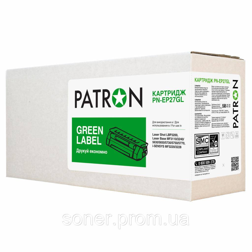 

Картридж PATRON CANON EP-27 GREEN Label (PN-EP27GL)