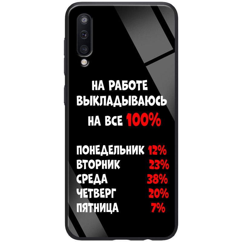 

TPU+Glass чехол ForFun для Samsung Galaxy A70 (A705F), На работе / черный