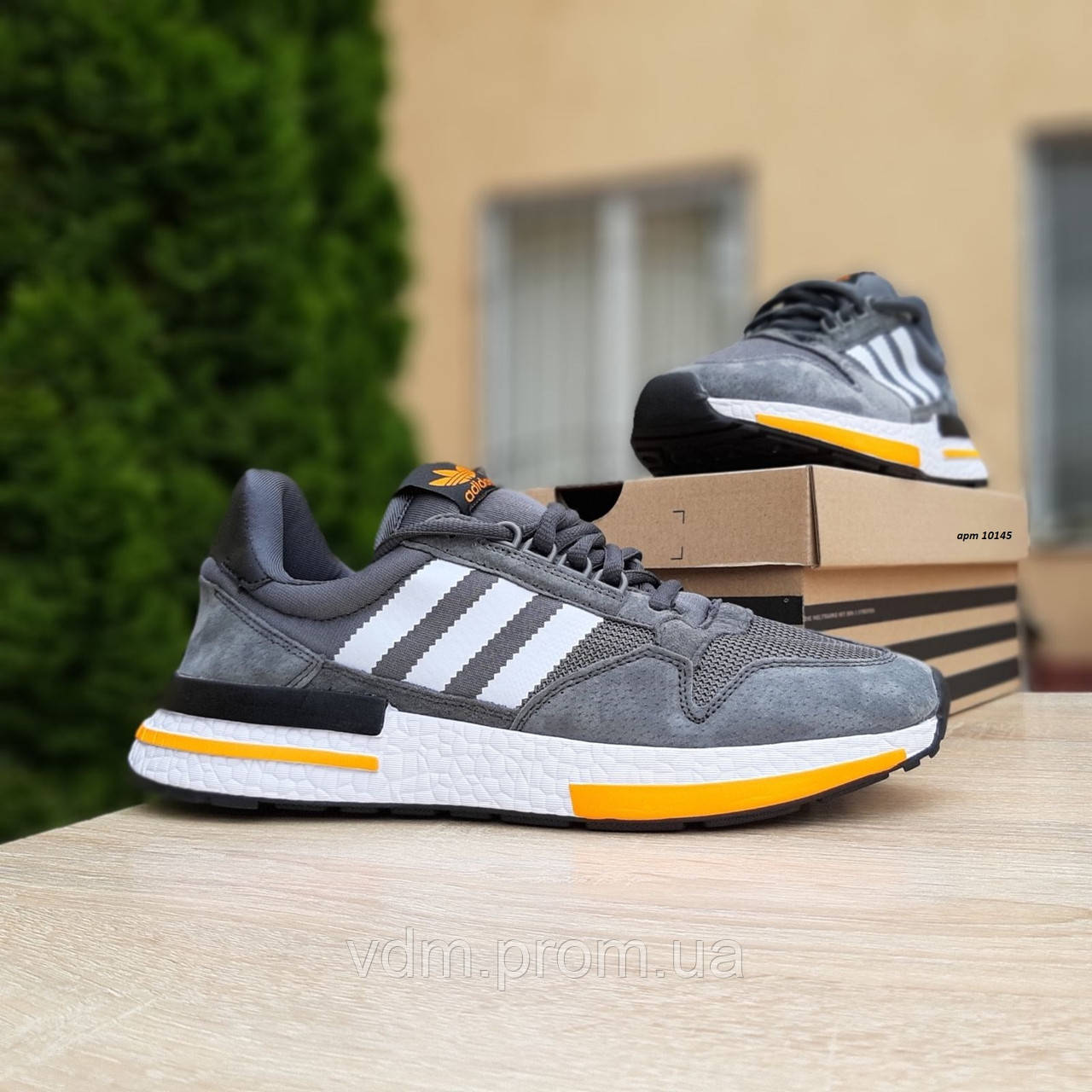 

Кроссовки мужские Adidas ZX 500 в стиле Адидас ЗХ 500, текстиль, код OD-10145. Серые с оранжевым