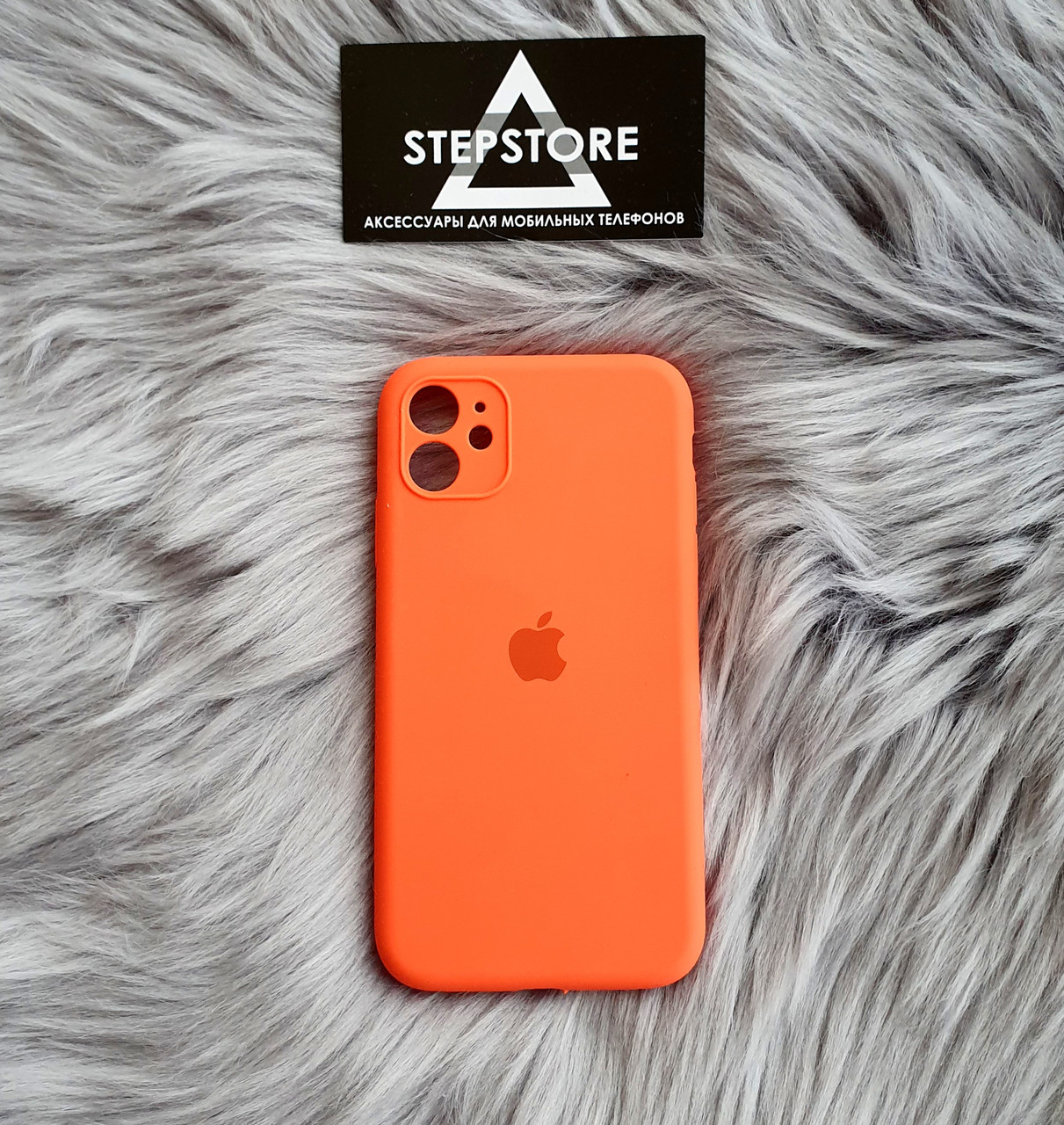 

Чехол Silicone Case Full camera для Apple Iphone 11 Оранжевый