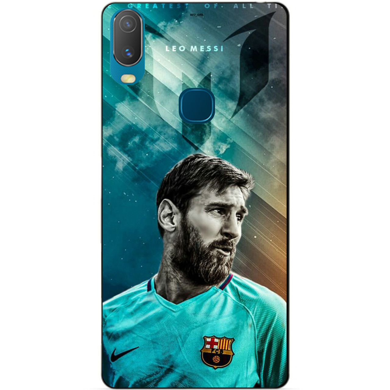 

Силиконовый бампер чехол для Vivo Y11 с рисунком Messi Leo, Разные цвета