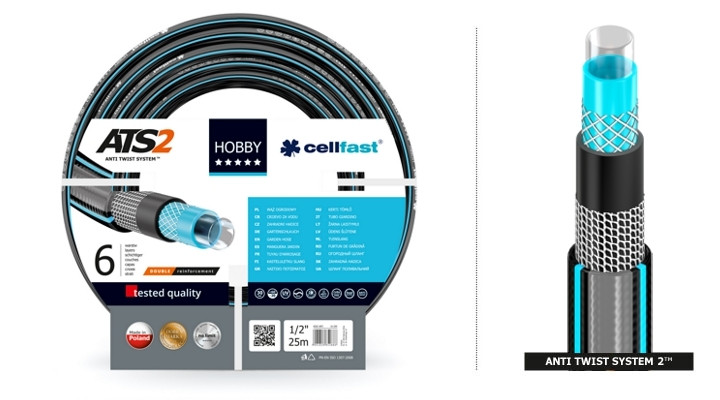 

Шланг поливочный садовый HOBBY ATS2™ 5/8'' 50 м Cellfast Poland