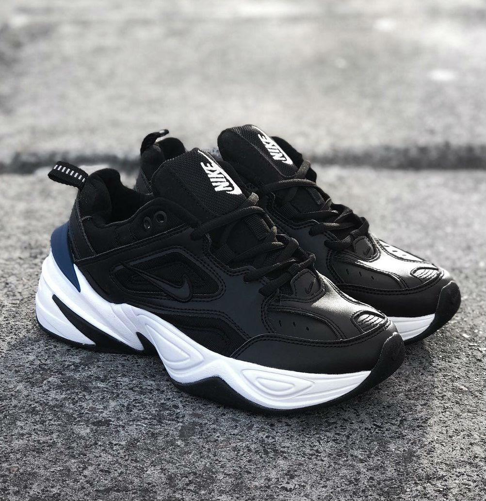 

Nike M2K Tekno Black White | кроссовки мужские и женские; черные/черно-белые; осенние/весенние; кожаные, Черный