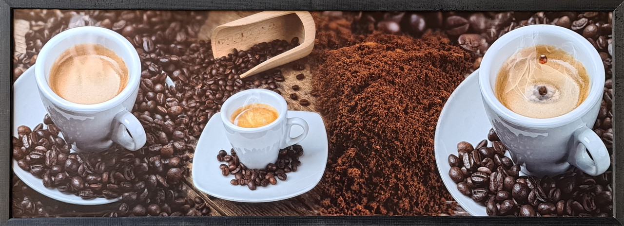 

Фотокартина в деревянной раме "Coffee 4", 35х100 см