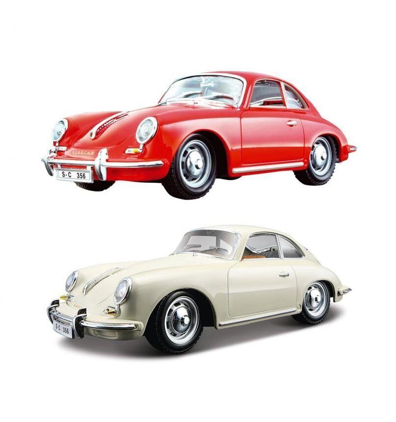 

Автомодель - PORSCHE 356B (1961) (ассорти слоновая кость, красный, 1:24) (18-22079)