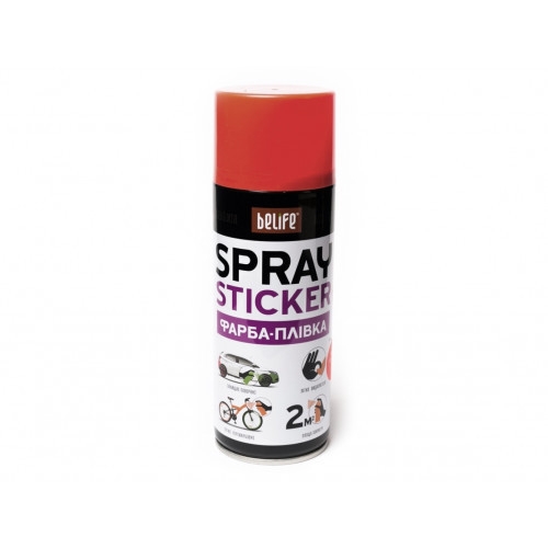 

Краска-пленка (жидкая резина) BeLife Spraysticker Metallic красная