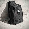 Чорна тактична сумка-рюкзак, месенджер, барсетка., фото 5