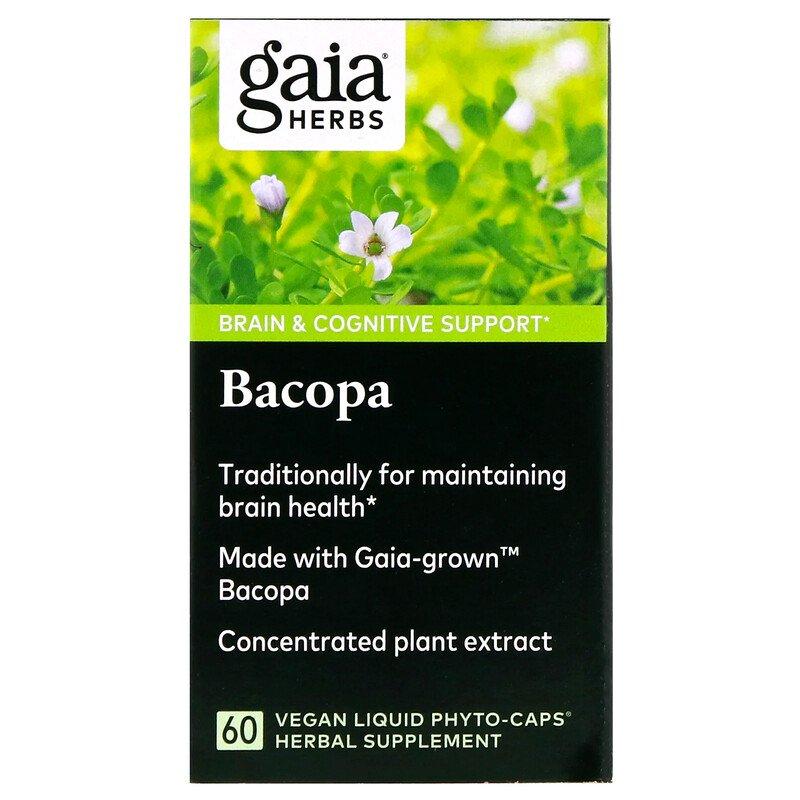 

Gaia Herbs, Бакопа, 60 веганских капсул Phyto-Cap