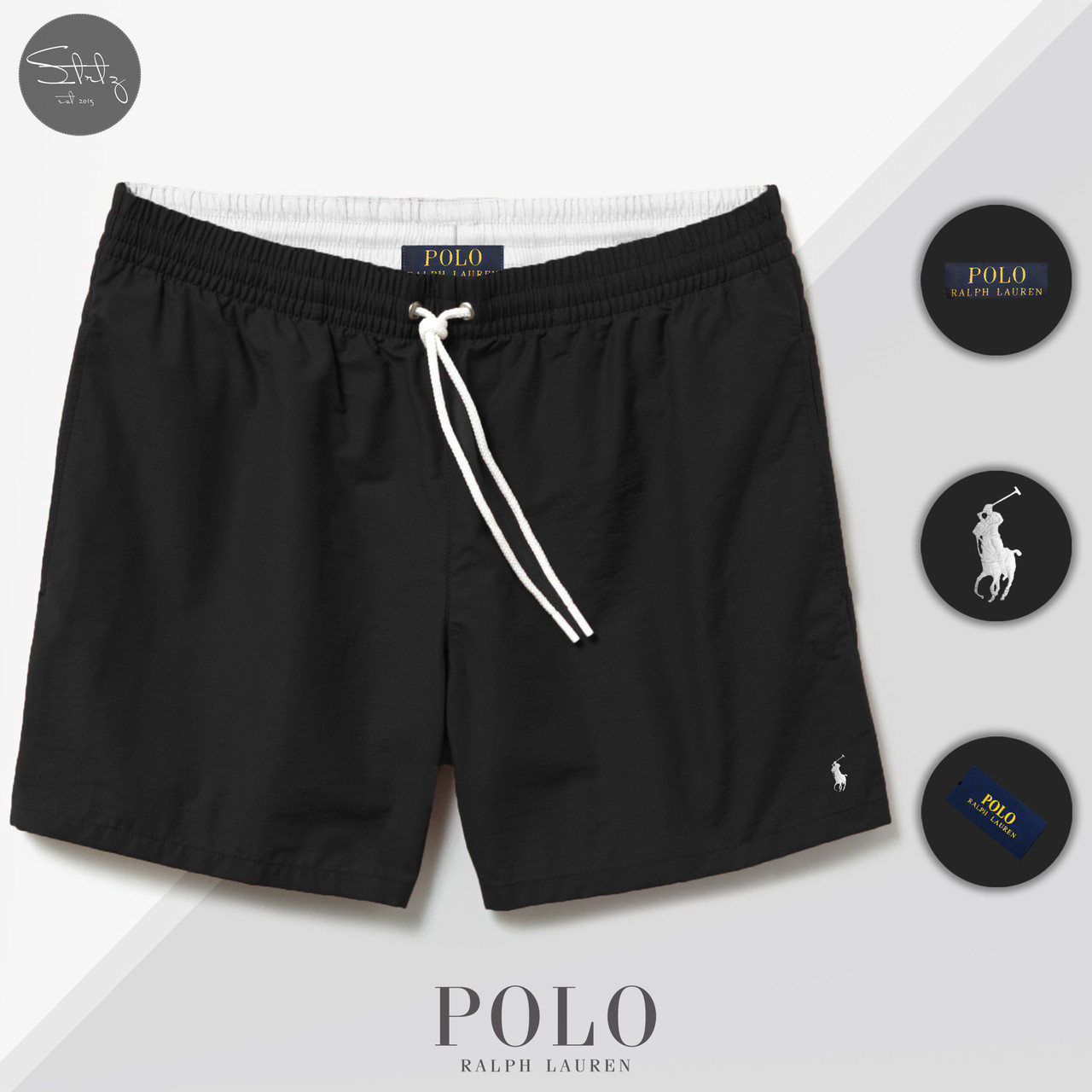

Шорты мужские Polo Ralph L пляжные летние Black
