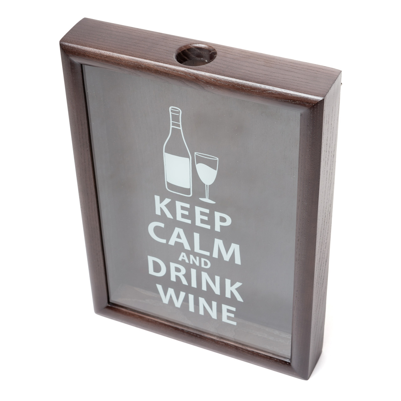 

Копилка для винных пробок BST PRK-63 38х28х5,5 см. черная Keep calm and drink wine