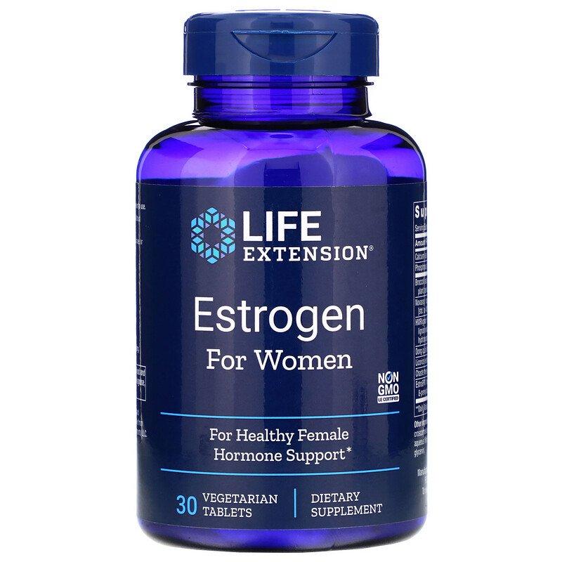 

Life Extension, Estrogen for Women, Эстроген для женщин, 30 вегетарианских таблеток