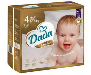 Подгузники памперсы Дада Премиум 4 Extra Care Dada Maxi (7-18 кг) 33 шт.